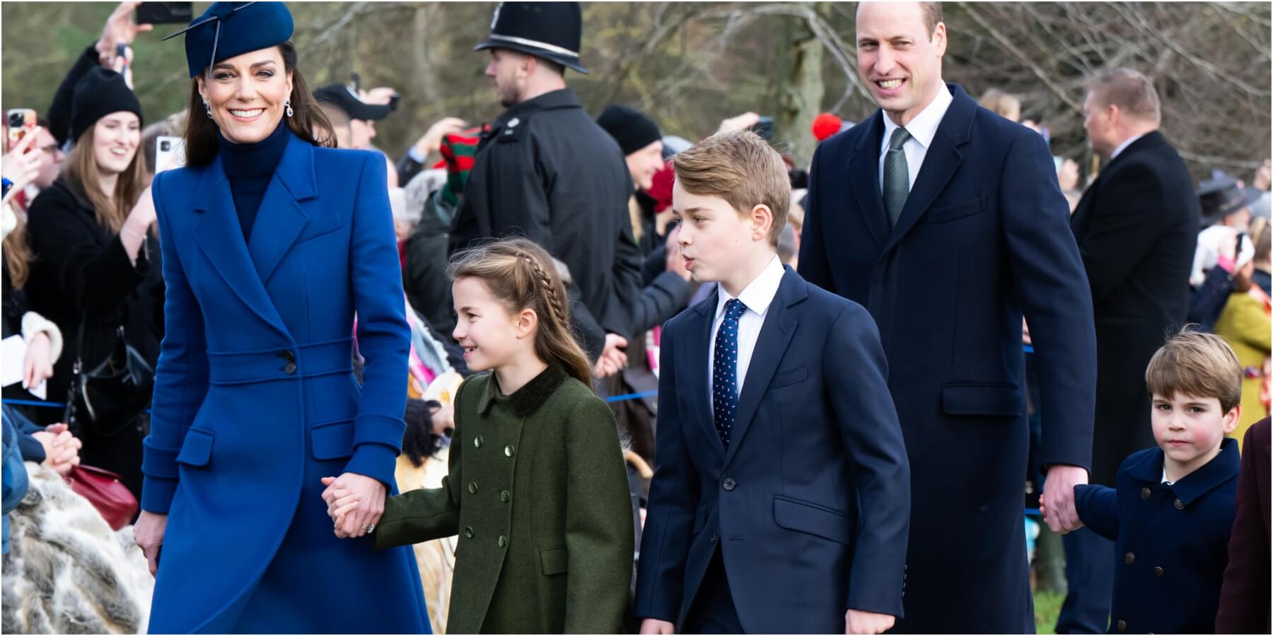 Kate Middleton, Princess Charlotte, Prince George, Prince William, Prince Louis Christmas 2023