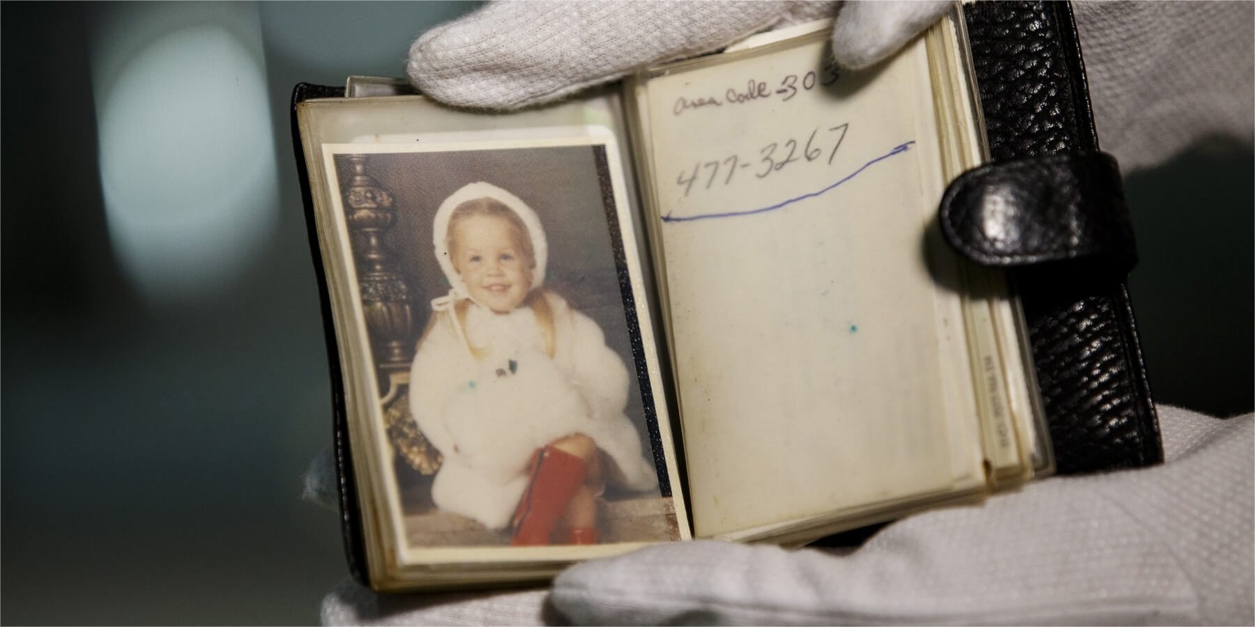 A photo of Lisa Marie Presley in Elvis Presley's wallet which is store in the Graceland archives.