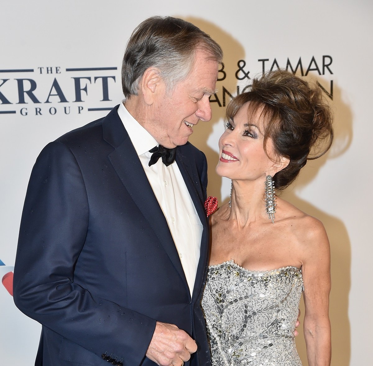 Helmut Huber and Susan Lucci attend the Elton John AIDS Foundation Commemorates Its 25th Year And Honors Founder Sir Elton John During New York Fall Gala at Cathedral of St. John the Divine on November 7, 2017
