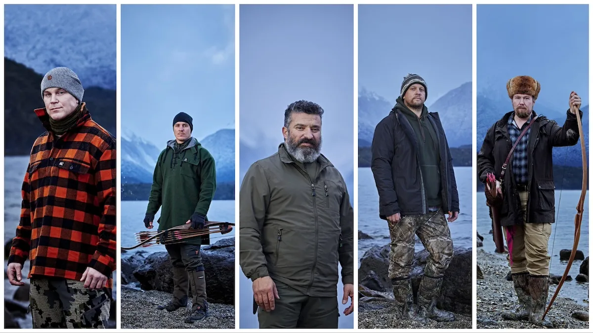 Portraits of 'Alone Australia' Season 2 cast members Andreas, Chace, Jack, Jason, and Krzysztof