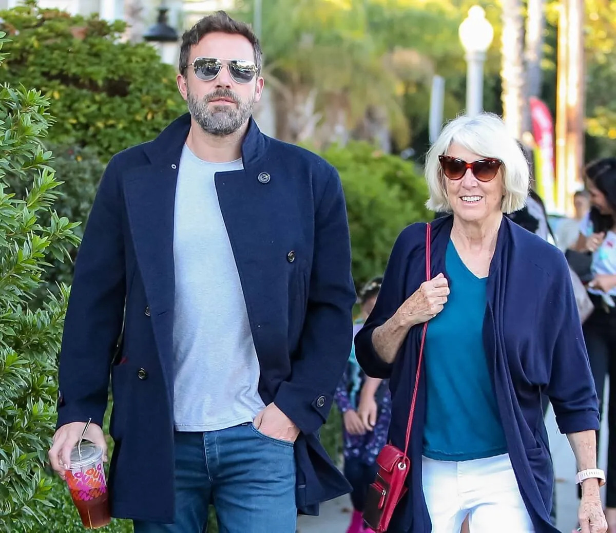Ben Affleck and his mother, Christine Anne Boldt, seen out for a walk in Los Angeles