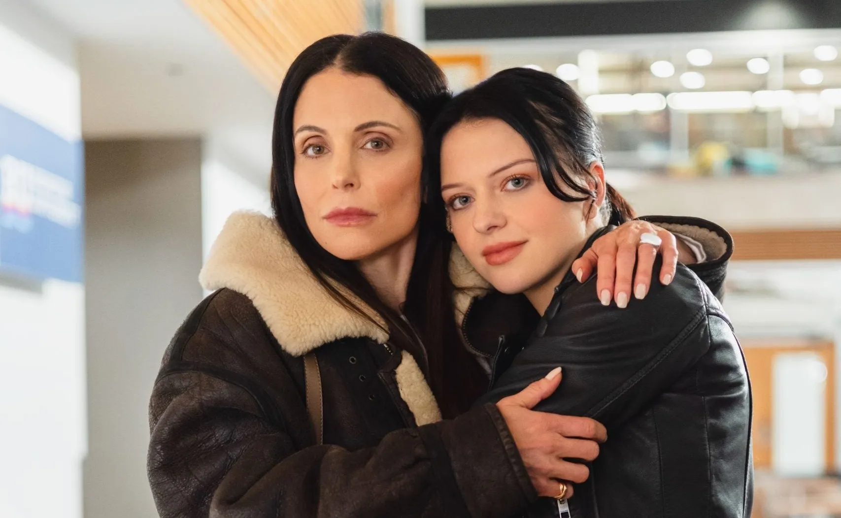 Bethenny Frankel with her arms around Clara Alexandrova in a promotional image for Lifetime's 'Danger in the Dorm'