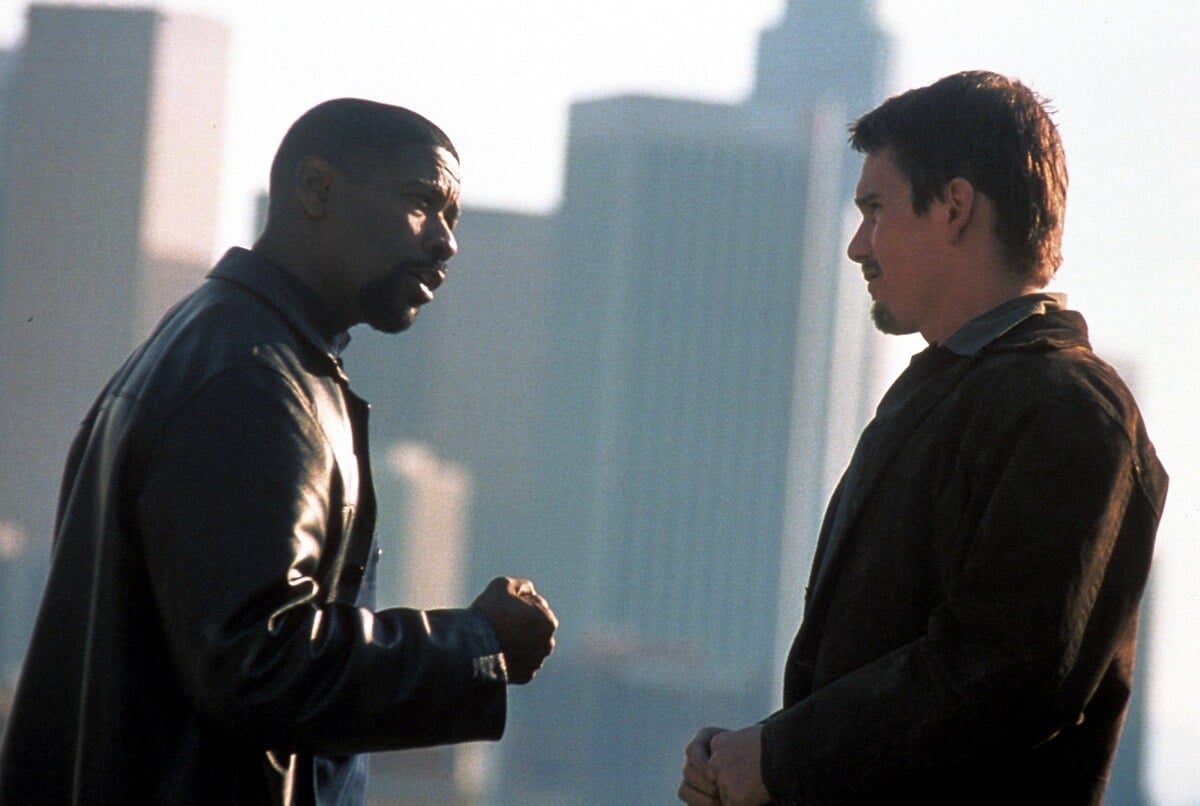 Denzel Washington and Ethan Hawke in a scene from 'Training Day'.
