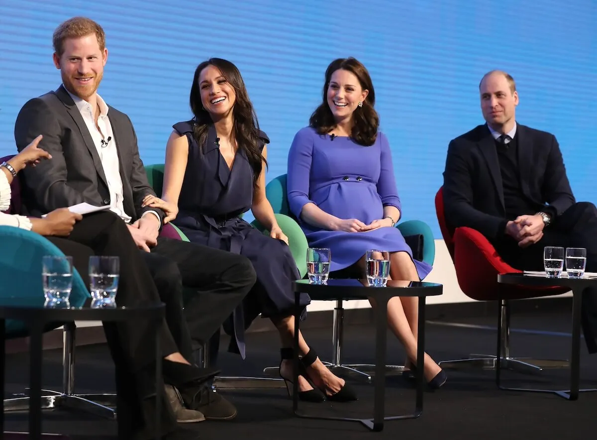 Prince Harry, Meghan Markle, Kate Middleton, and Prince William in 2018