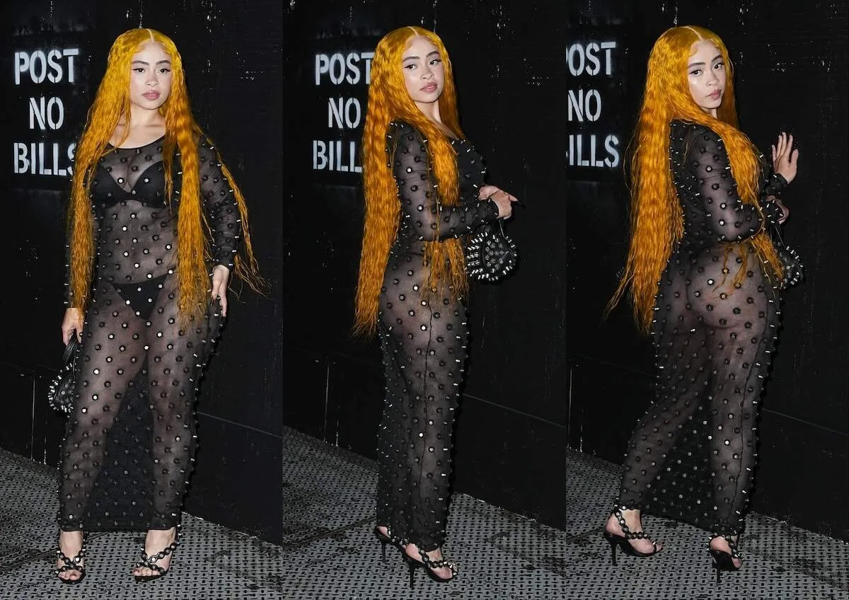 Ice Spice Stuns in a Sizzling Sheer Mirrored Maxi Dress at Alexander Wang  Runway Show