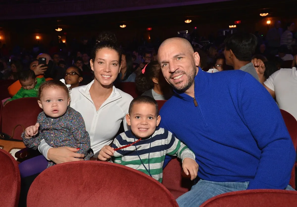 Jason Kidd and wife, Porschla Coleman, with their children attending the Yo Gabba Gabba! Live! in 2013