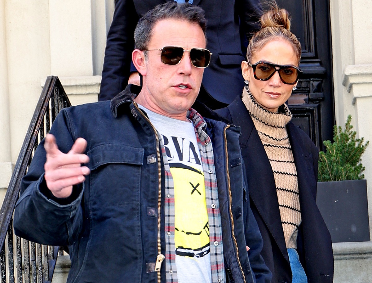 Ben Affleck and Jennifer Lopez are seen out and about on March 30, 2024 in New York,