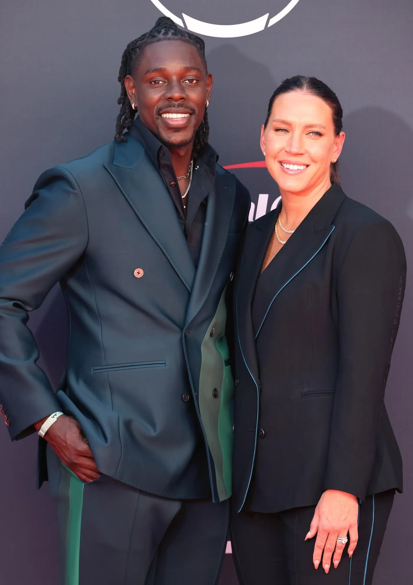 Jrue Holiday and Lauren Holiday attend the 2023 ESPYs Awards in Hollywood