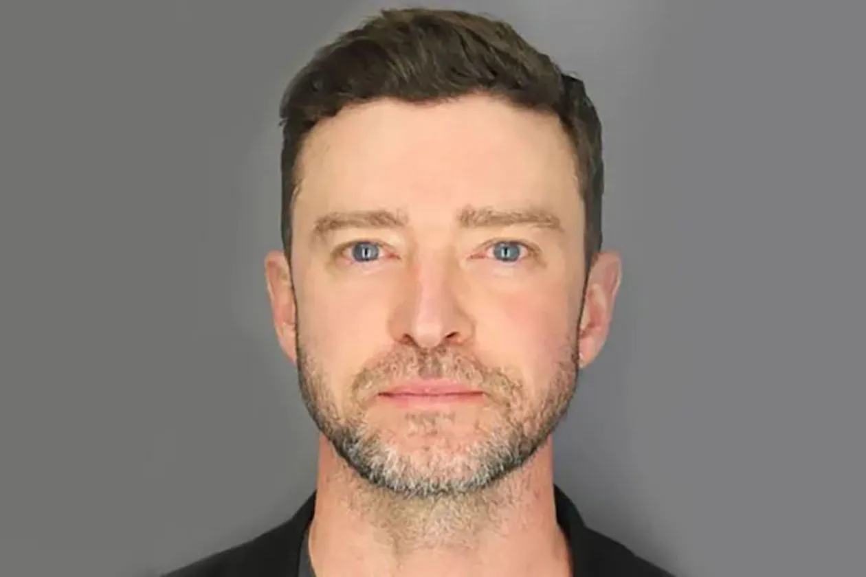 Justin Timberlake in a booking photo following a DWI arrest on June 18, 2024