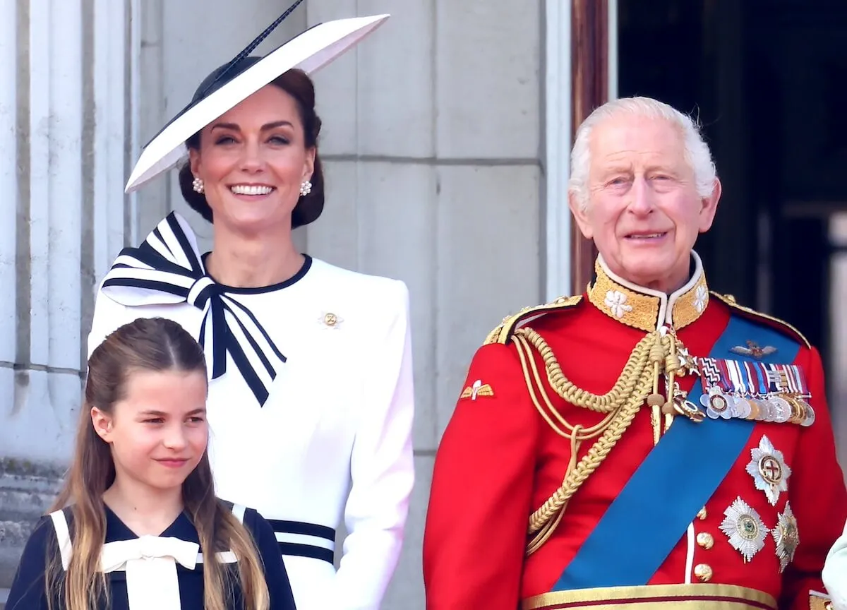 Kate Middleton with King Charles and Princess Charlotte at Trooping the Colour