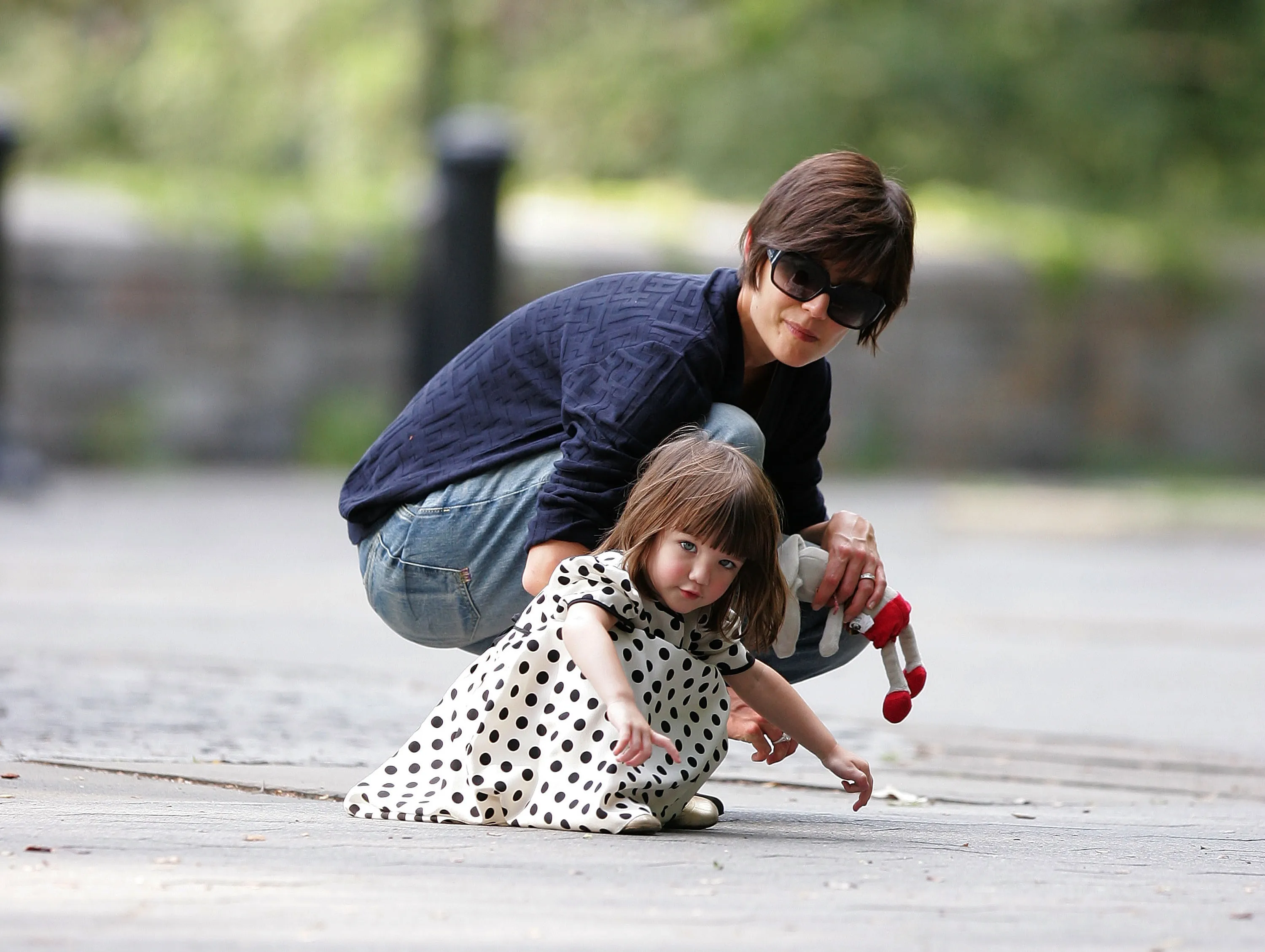 Katie Holmes and Suri Cruise are seen on the streets of Manhattan on August 7, 2008 in New York City, New York.