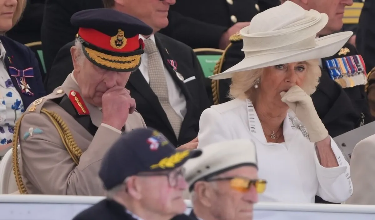 King Charles III and Queen Camilla emotional during the U.K. national commemorative event for the 80th anniversary of D-Day at the British Normandy Memorial