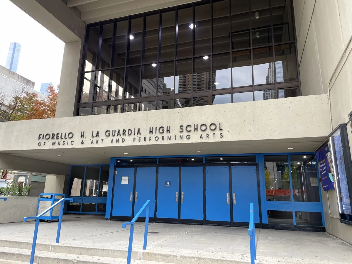 LaGuardia High School of Music & Performing Arts in New York City, famous for educating students for careers in acting, dance, music and visual arts.