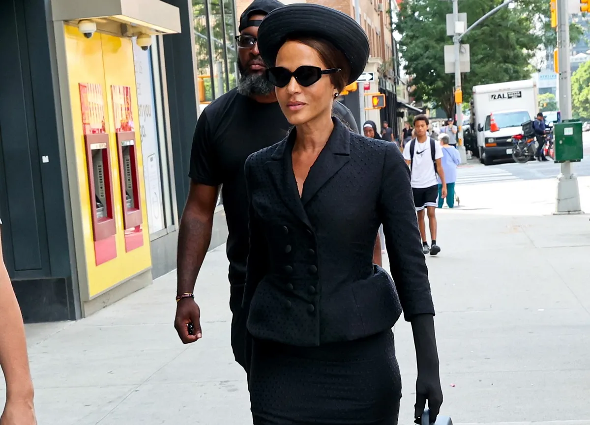 Nicole Ari Parker is seen at the film set of the 'And Just Like That' TV Series in Midtown, Manhattan on June 26, 2024 in New York City.