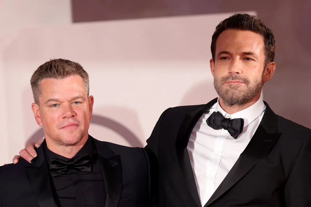 Ben Affleck and Matt Damon attend the red carpet of the movie "The Last Duel".