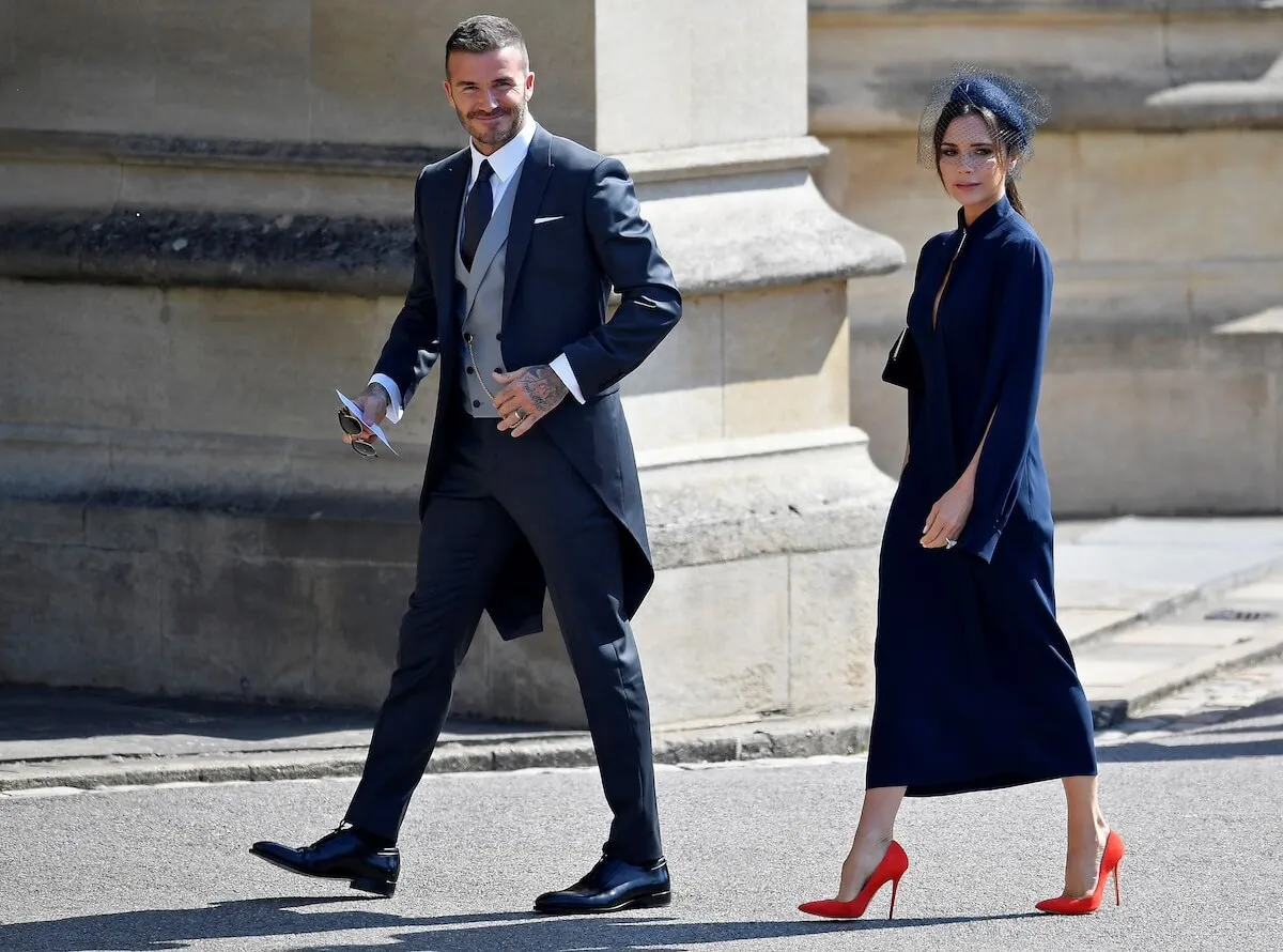 David and Victoria Beckham attend Prince Harry and Meghan Markle's wedding in 2018