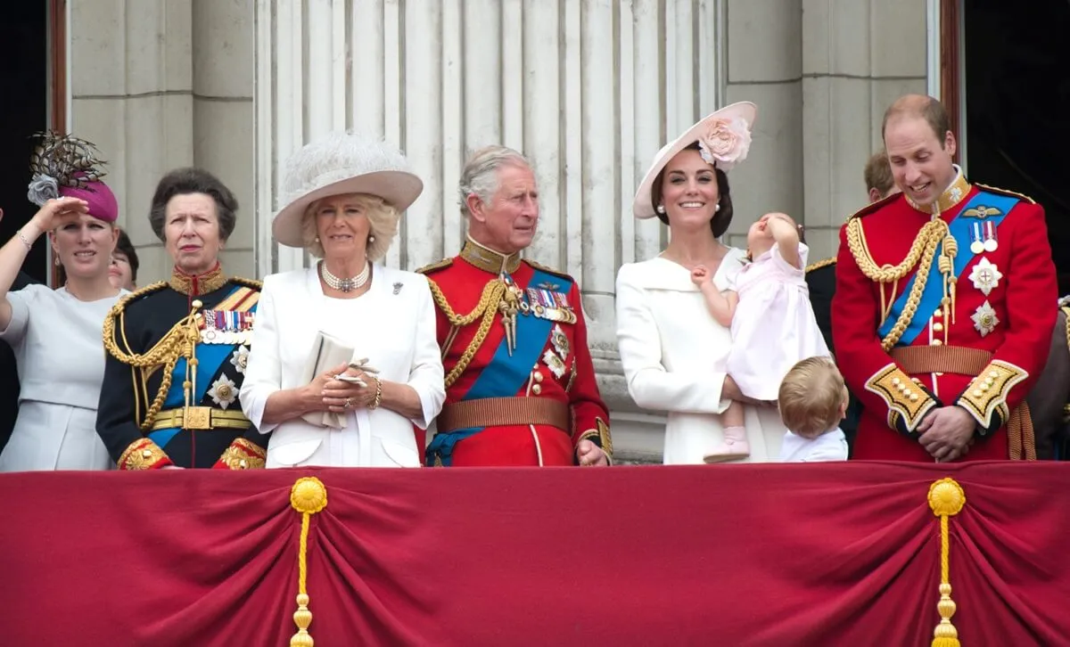 Members of the royal family on the balcony of Buckingham Palace during the Trooping the Colour