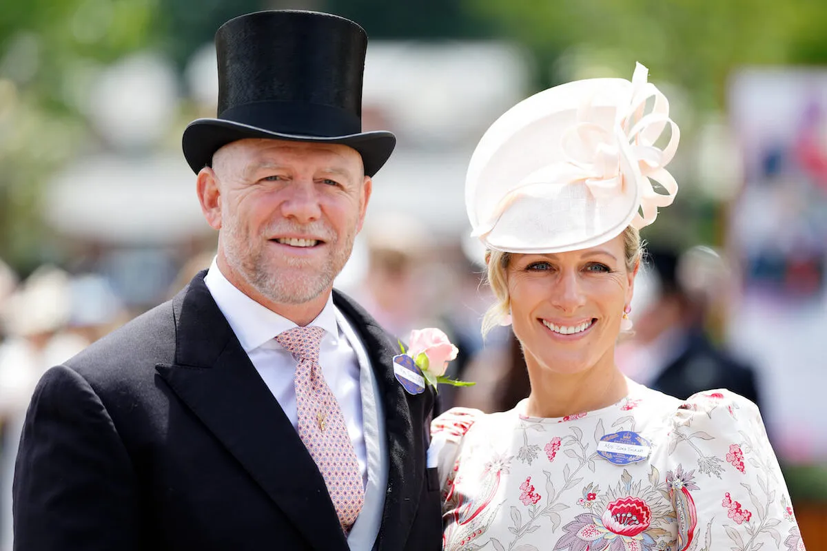 Mike Tindall and Zara Tindall, who like to visit the restaurant where they met when in Sydney, Australia, pose next to each other and smile at the 2024 Royal Ascot