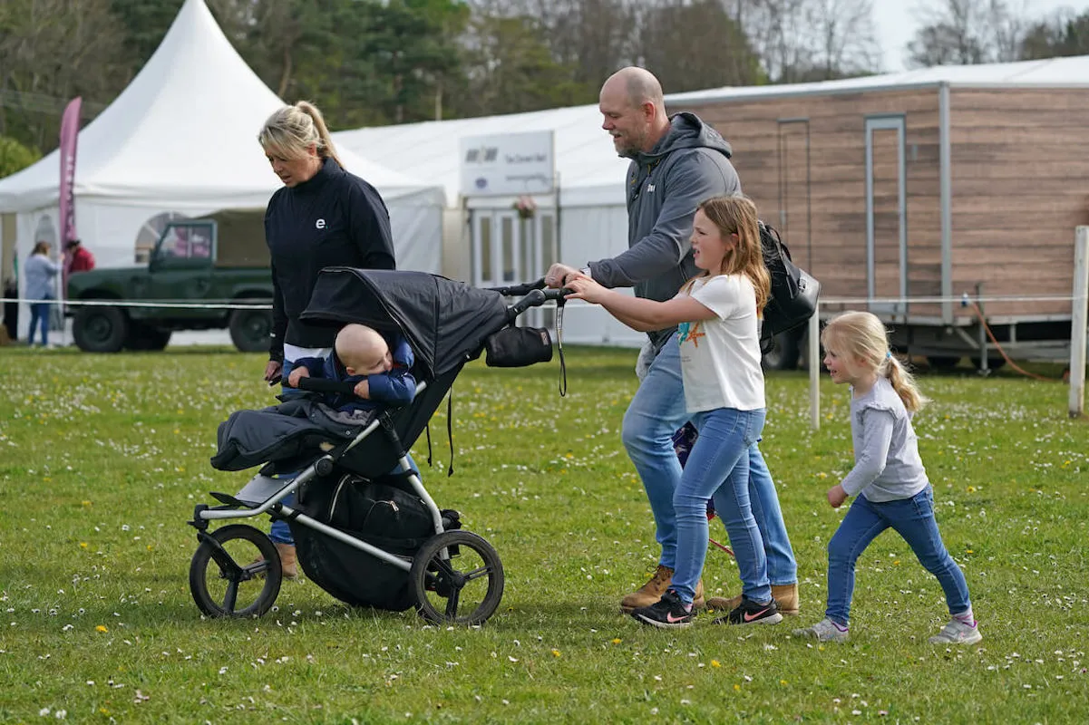 Mike Tindall with his and Zara Tindall's three children; Lucas, Mia, and Lena
