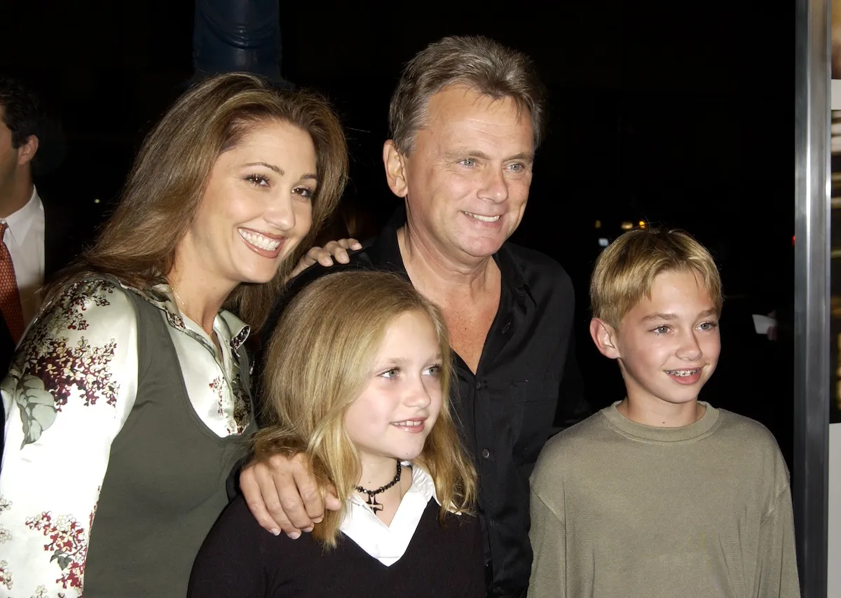 Pat Sajak with his wife and two children