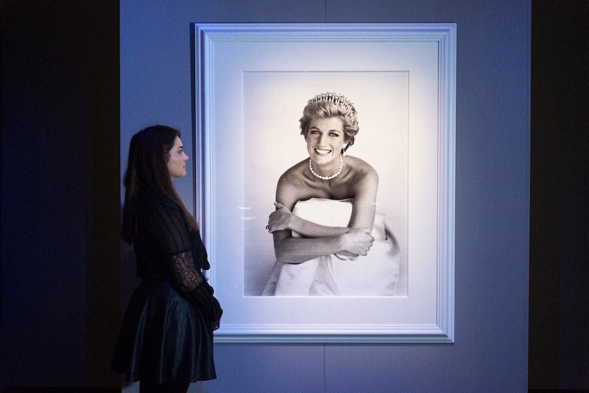 A photo of Princess Diana, which hangs in Prince Archie's bedroom, on a wall