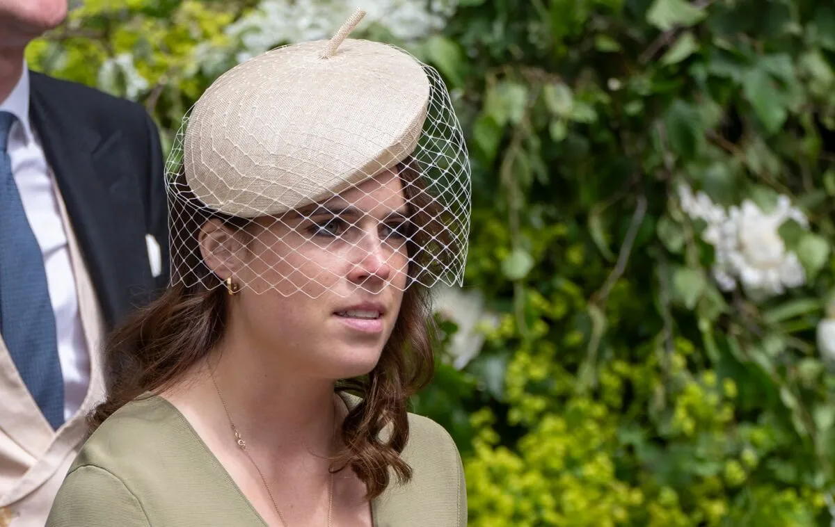 Princess Eugenie attends the wedding of The Duke of Westminster and Olivia Henson in Chester, England