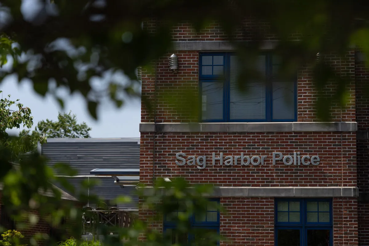 The Sag Harbor, New York, police station where Justin Timberlake was held following a DWI arrest