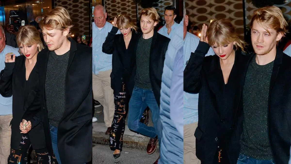 Then-couple Taylor Swift and Joe Alwyn dodge the paparazzi after dinner out in NYC