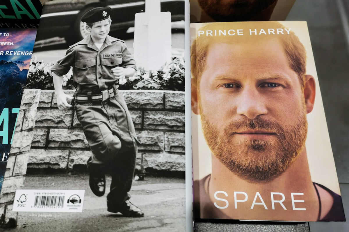 The front and back cover of Prince Harry's 'Spare' memoir, which a royal biographer thinks may have a follow-up due to the short passage about Prince Harry and Meghan Markle's royal wedding