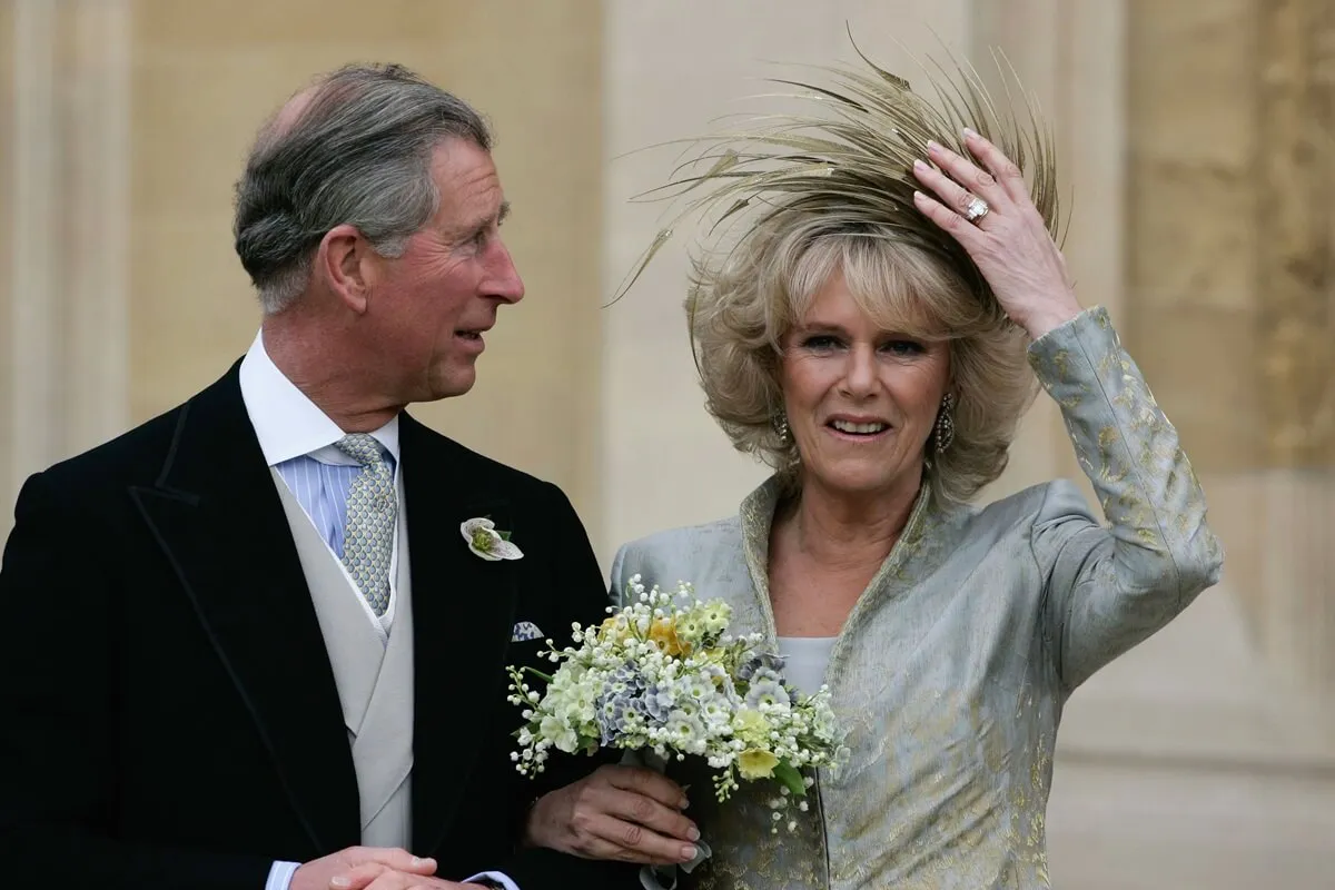 Then-Prince Charles and Camilla Parker Bowles attend the Service of Prayer and Dedication following their marriage at The Guildhall, at Windsor Castle
