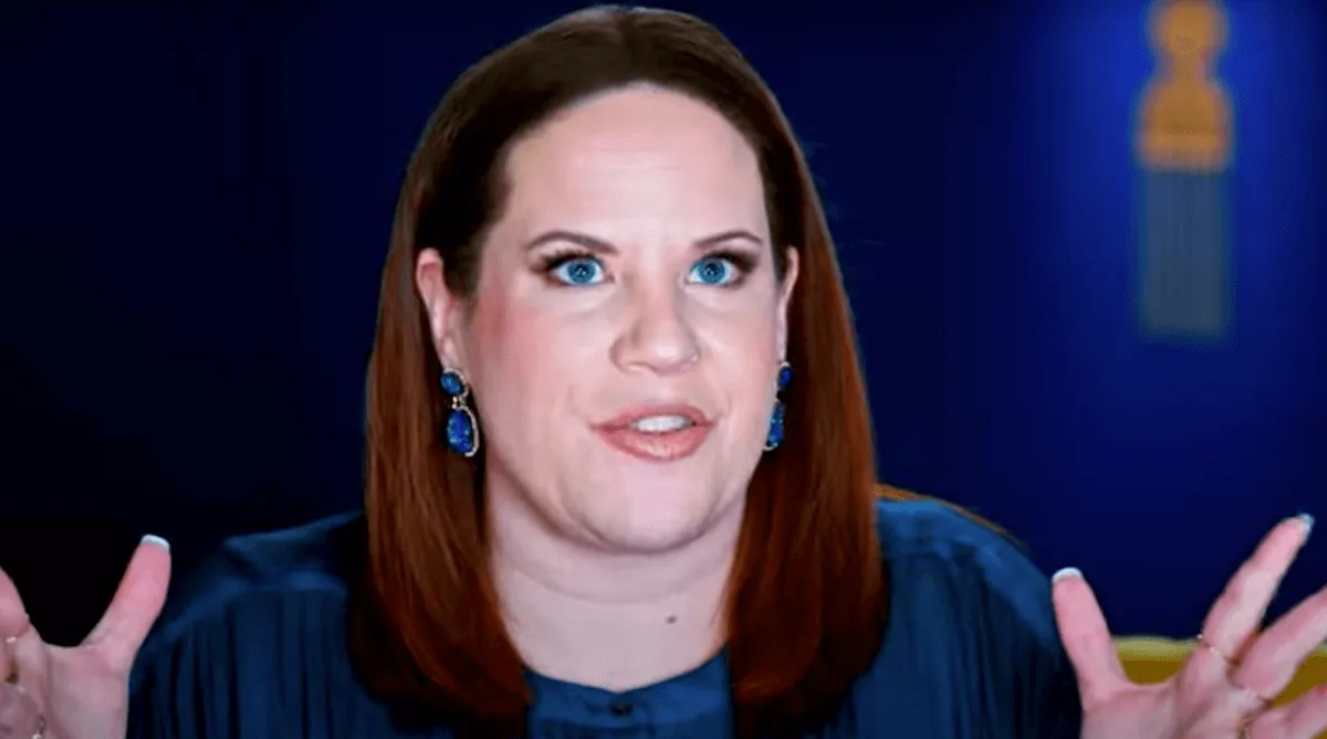 Whitney Way Thore in a blue top in 'My Big Fat Fabulous Life'