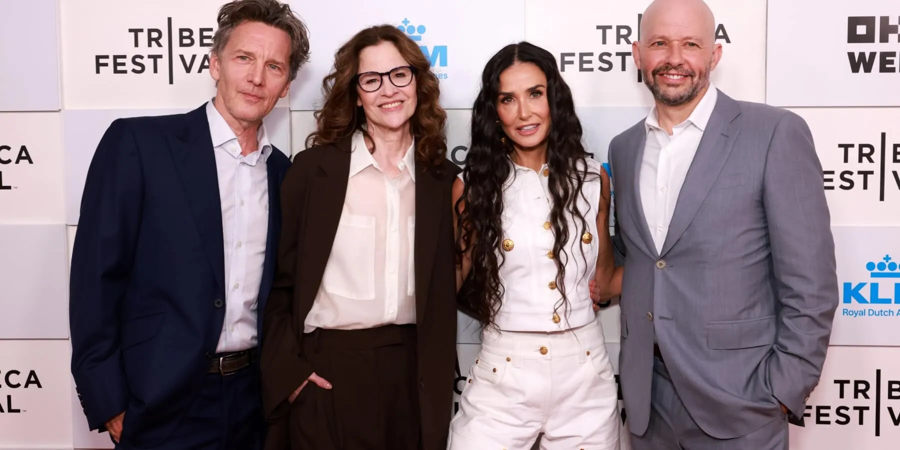 Andrew McCarthy, Ally Sheedy, Demi Moore and Jon Cryer at the premiere of Hulu's 'Brats'