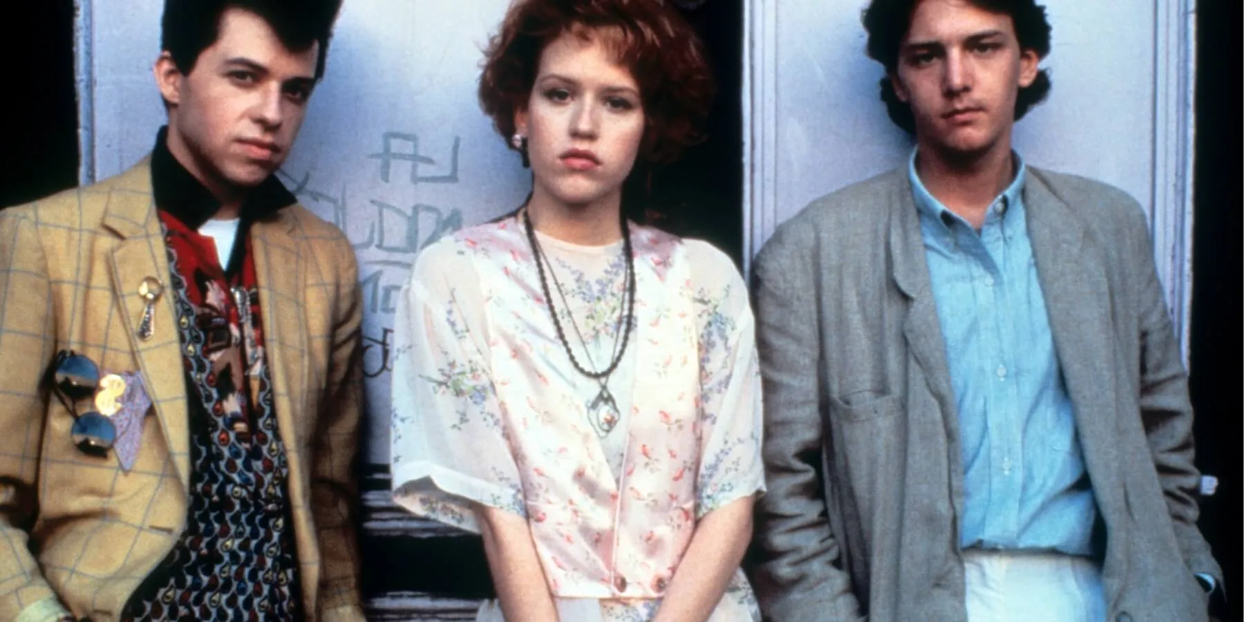 Jon Cryer, Molly Ringwald and Andrew McCarthy in the film 'Pretty in Pink.'
