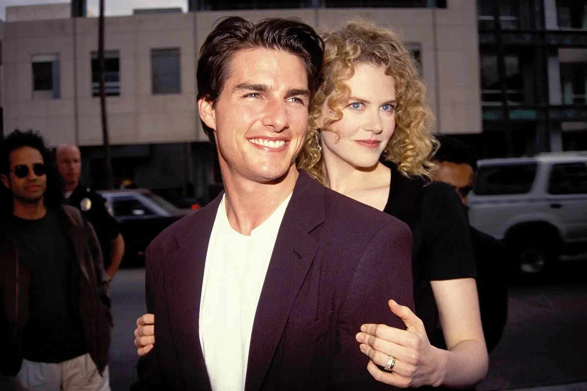 Nicole Kidman posing alongside Tom Cruise in Los Angeles.