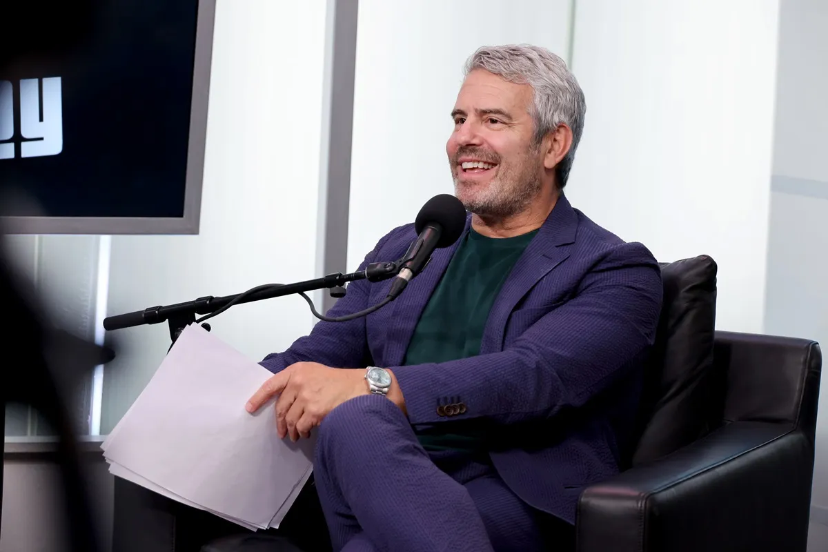 Andy Cohen hosts SiriusXM's Town Hall with the cast of "The Instigators" featuring Matt Damon, Casey Affleck and Hong Chau at SiriusXM Studios on July 31, 2024 in New York City