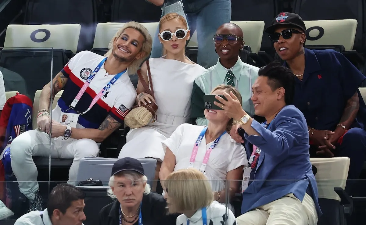 Ariana Grande sits her brother Frankie and actors Cynthia Erivo and Lena Waithe at the Olympic Games Paris 2024