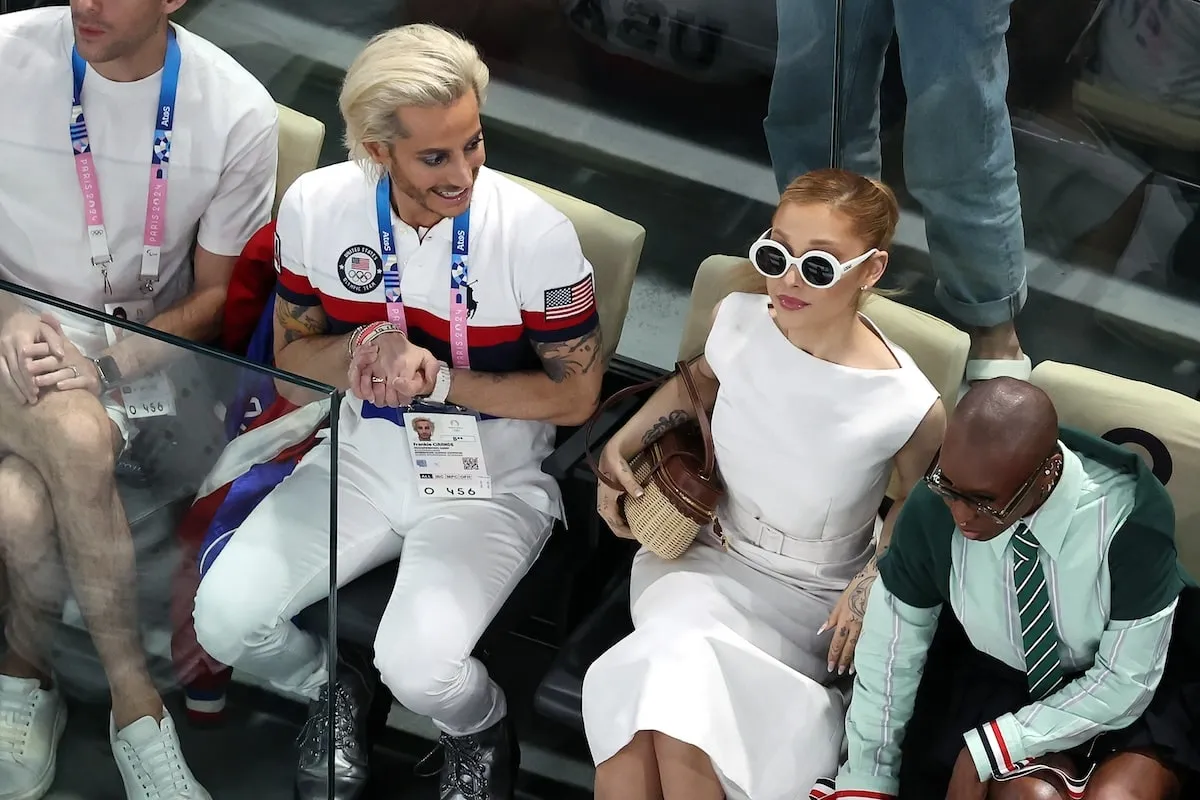 Ariana Grande sits her brother Frankie and actor Cynthia Erivo at the Olympic Games Paris 2024