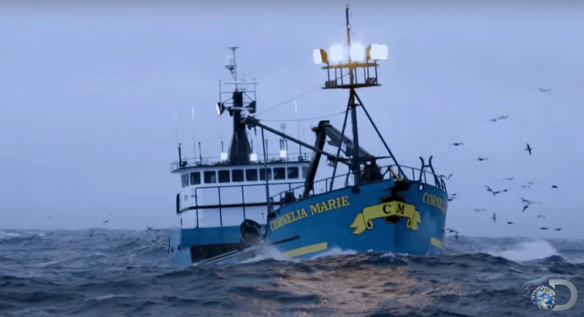 The F/V Cornelia Marie at sea on 'Deadliest Catch'