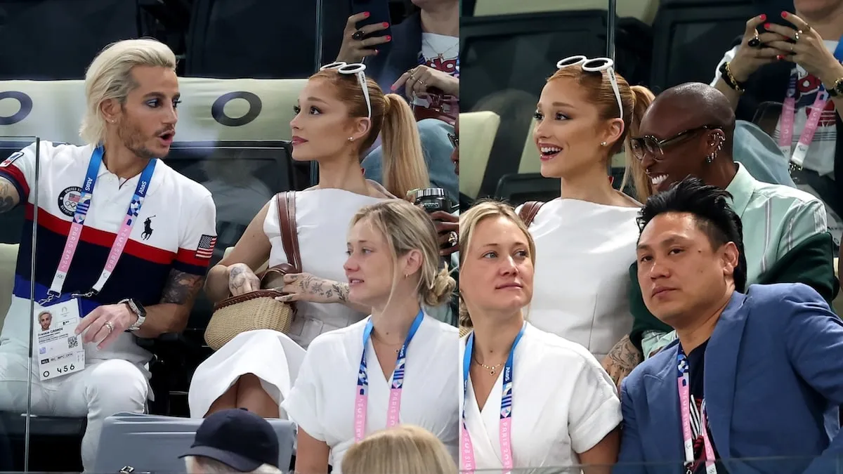 Ariana Grande sits her brother Frankie and actor Cynthia Erivo at the Olympic Games Paris 2024