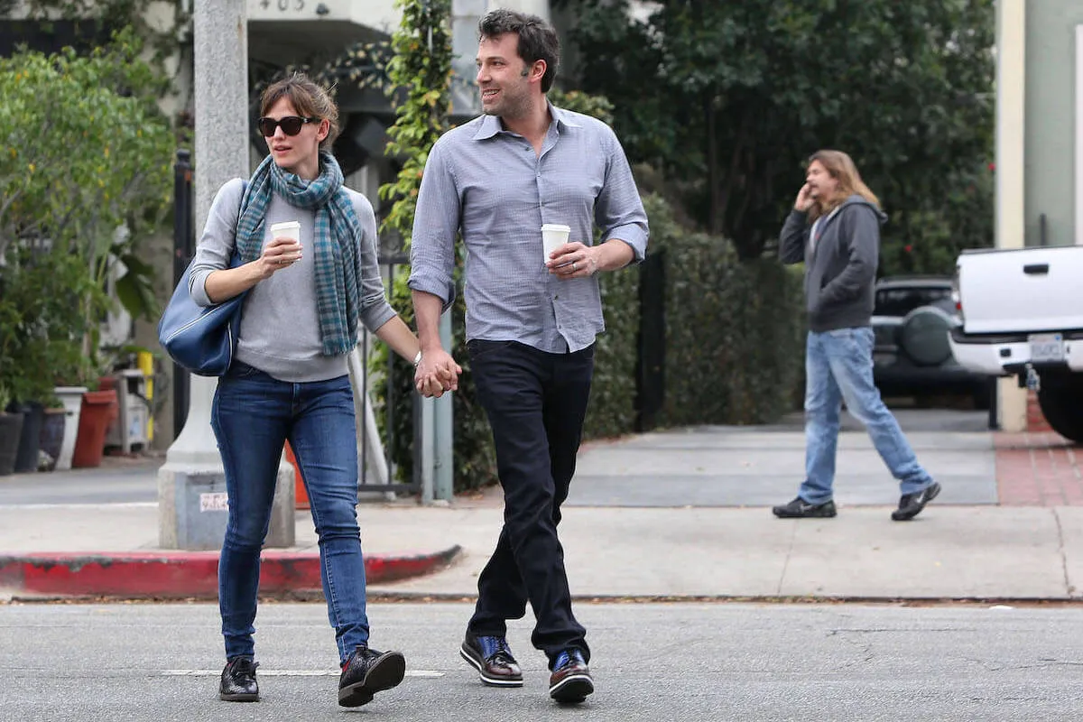 Jennifer Garner, who had doubts about working with ex-husband, Ben Affleck, with Affleck holding hands