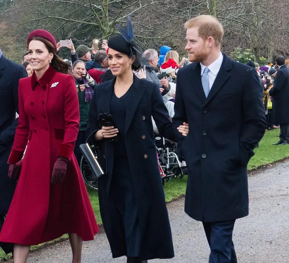 Kate Middleton, Meghan Markle, and Prince Harry attend Christmas Day church service on the Sandringham estate