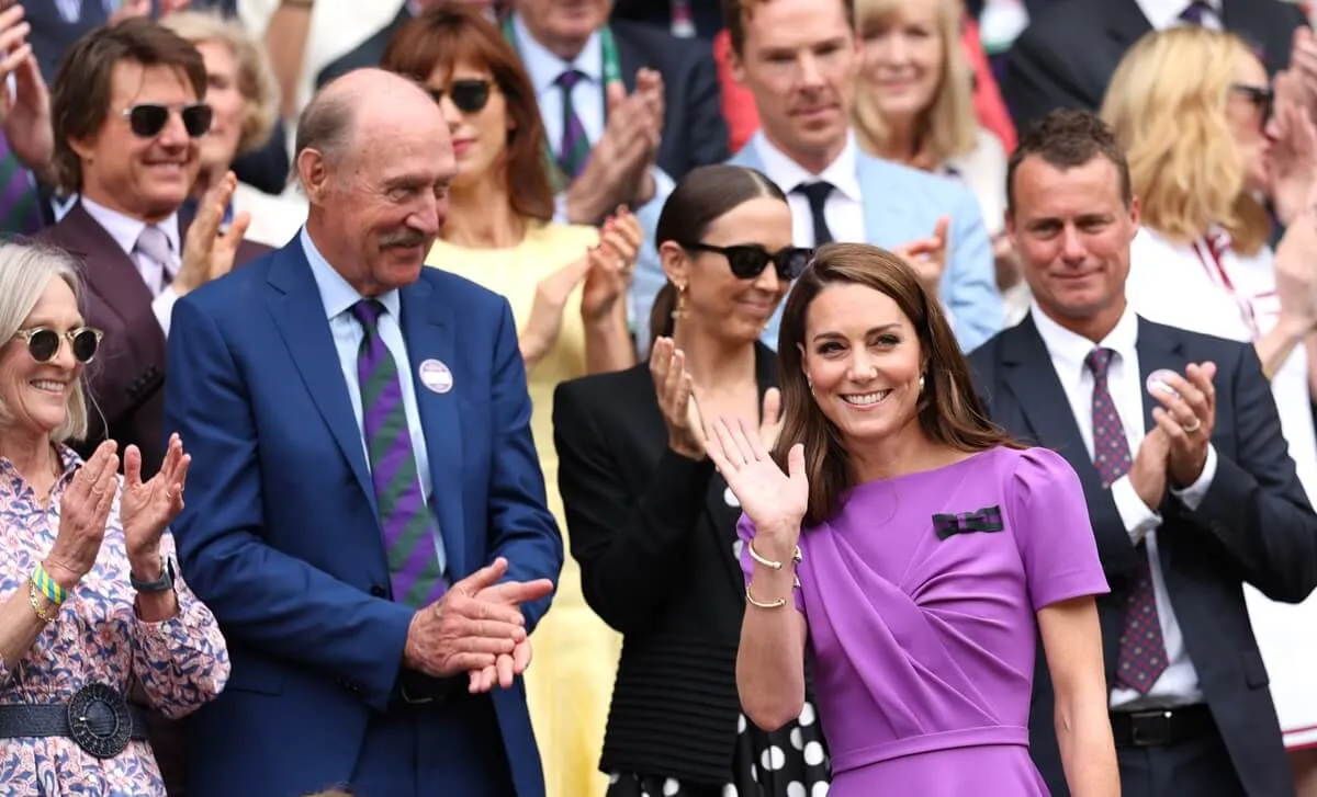 Kate Middleton receives applause from Tom Cruise, Benedict Cumberbatch, and others in the Royal Box at Wimbledon