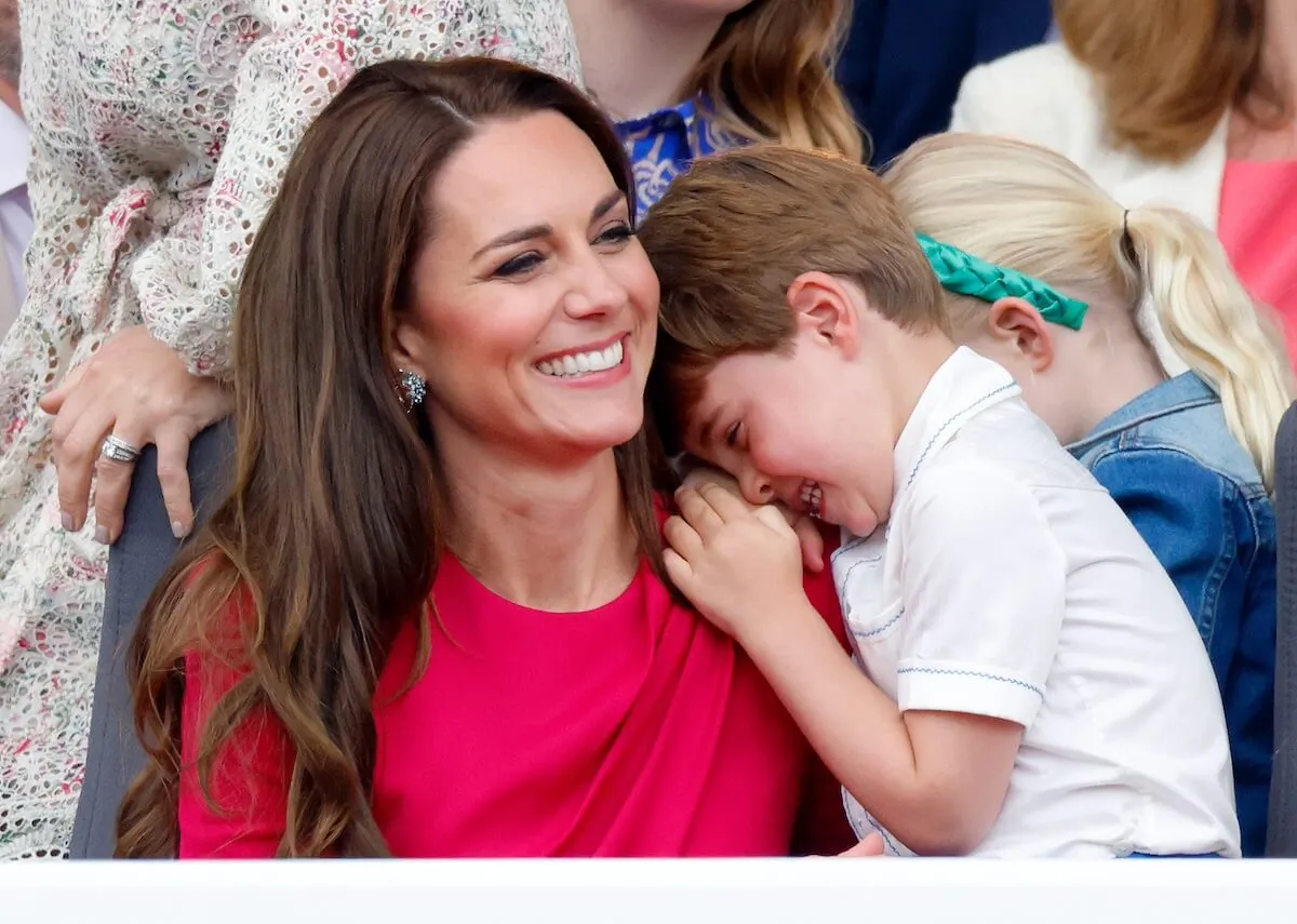 Kate Middleton with her youngest child, Prince Louis