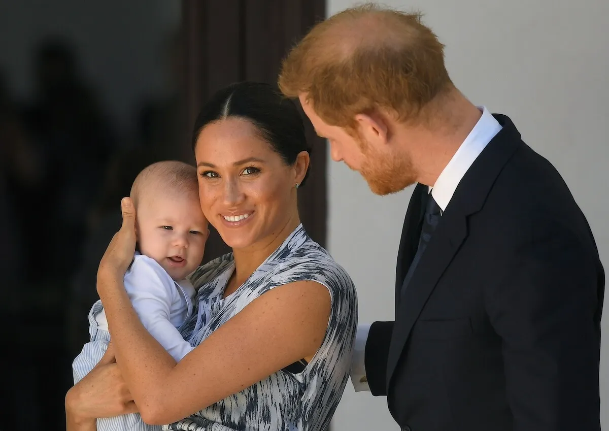 Prince Harry and Meghan Markle with Prince Archie in 2019