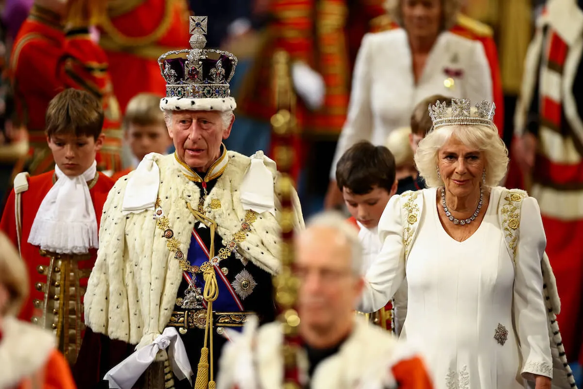King Charles and Queen Camilla at the opening of parliament