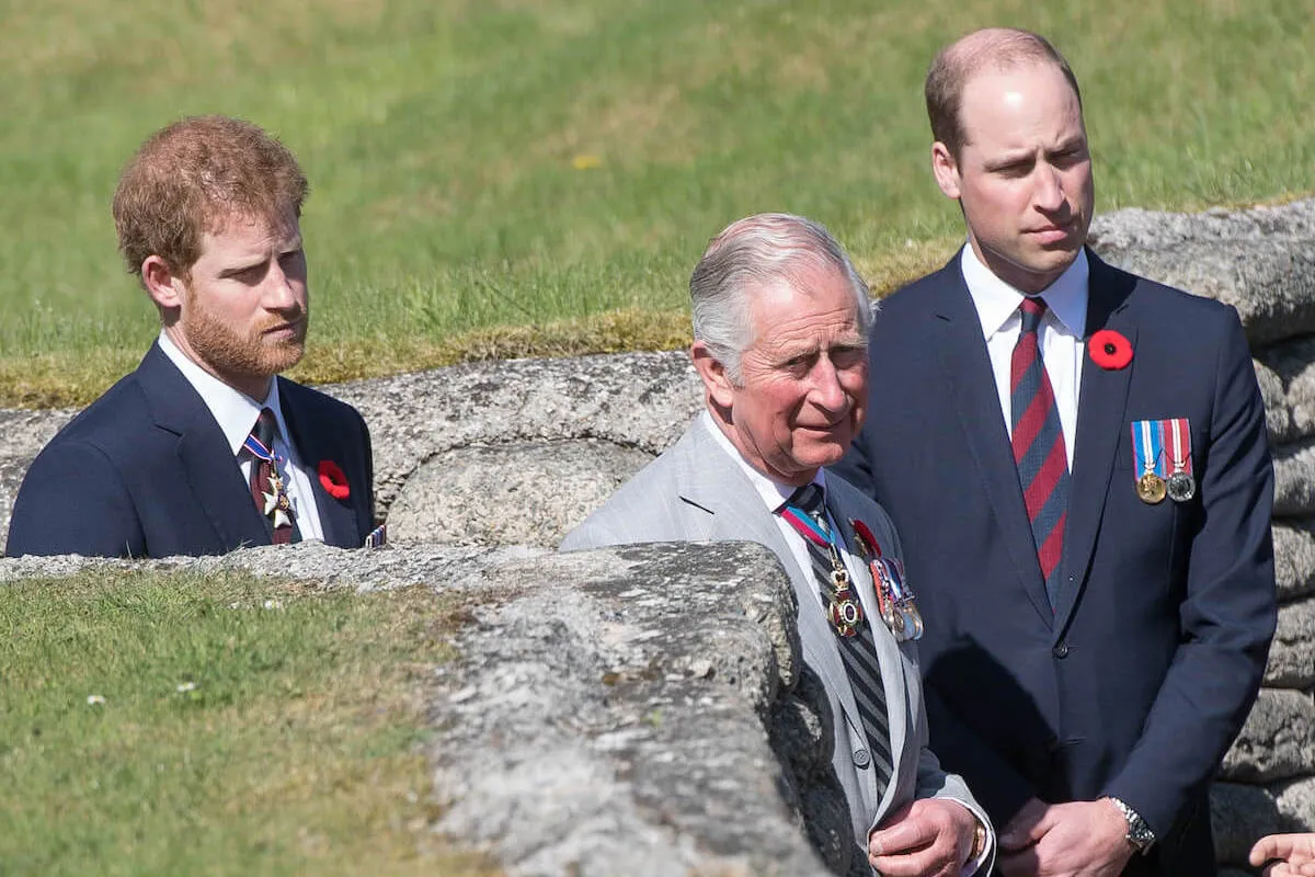 King Charles, who sent a message to Prince William about Prince Harry, with his sons