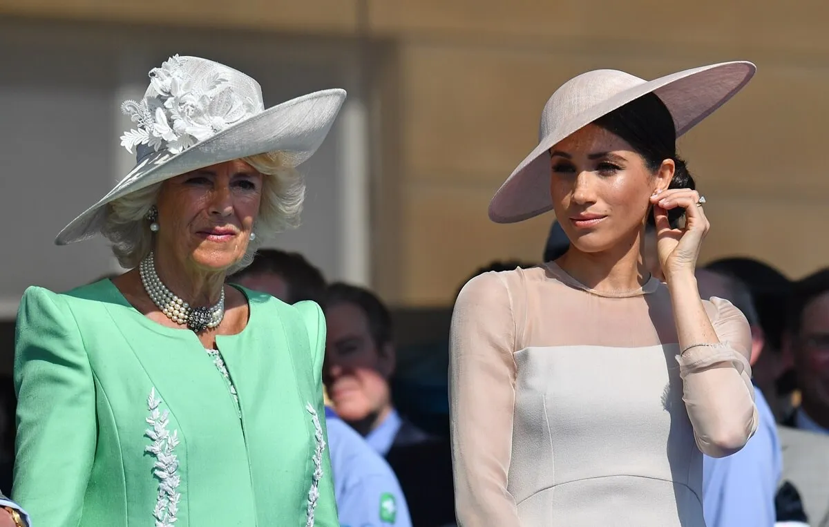 Meghan Markle and Camilla Parker Bowles attend then-Prince Charles' 70th Birthday Patronage Celebration at Buckingham Palace