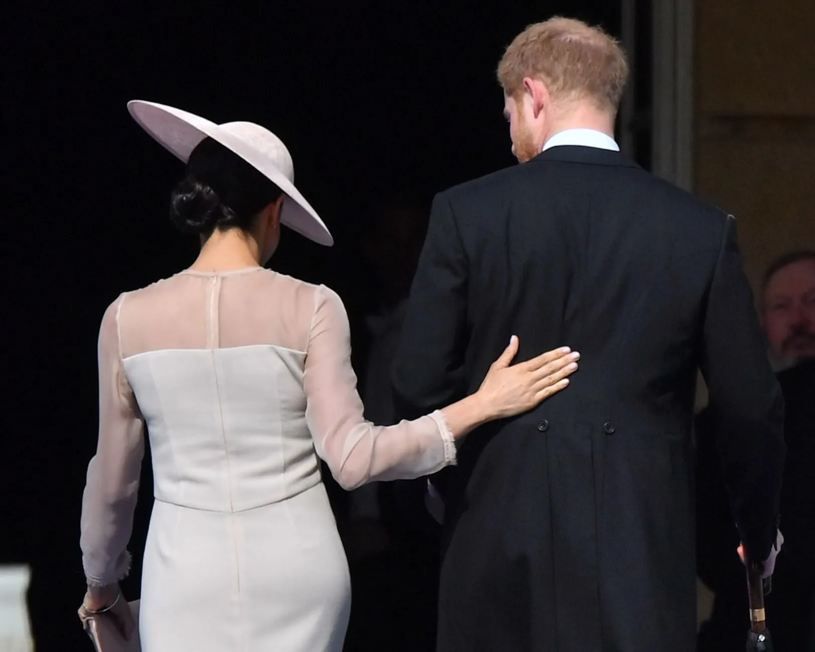 Meghan Markle and Prince Harry attend then-Prince Charles' 70th Birthday Garden Party at Buckingham Palace