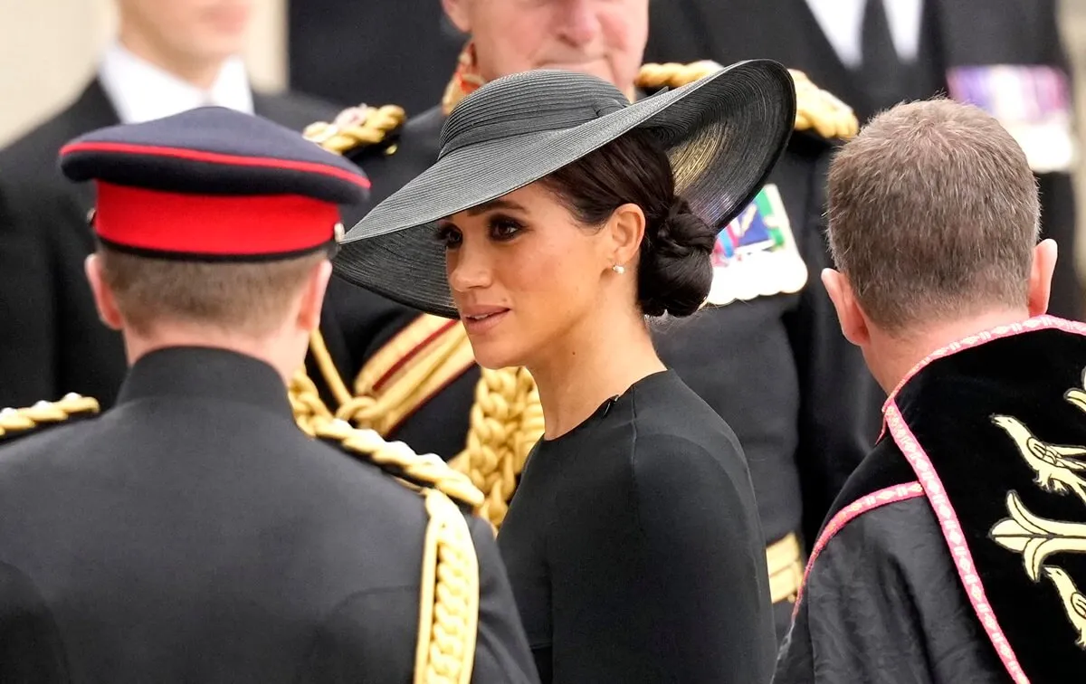 Meghan Markle arrives at Westminster Abbey for The State Funeral of Queen Elizabeth II