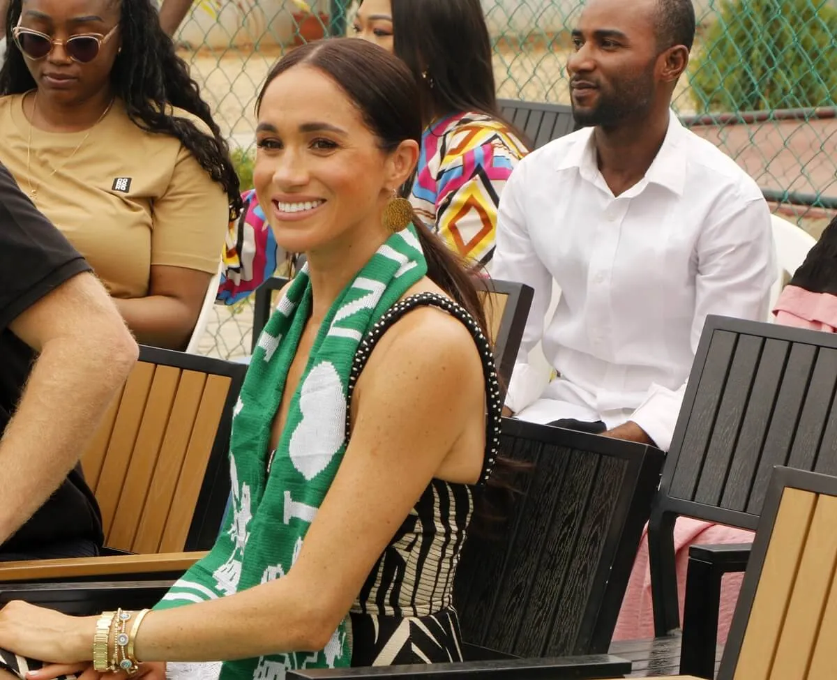 Meghan Markle attends an exhibition sitting volleyball match in Nigeria